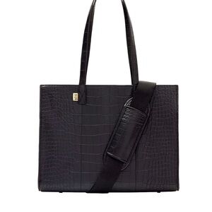 The Large Work tote in Black Croc by Beis